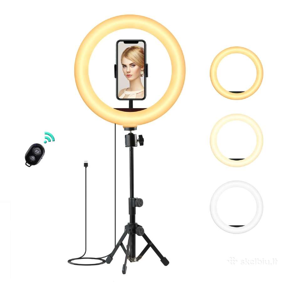 10 colių pritemdoma žiedinė lempa
