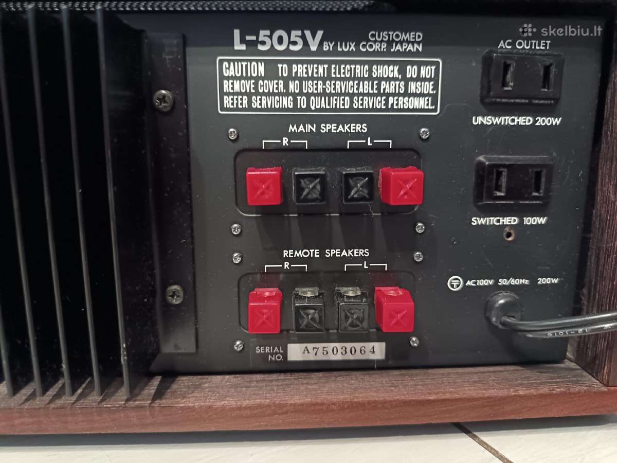 Kolekcinis Luxman L-505v stiprintuvas - nuotraukos Nr. 14