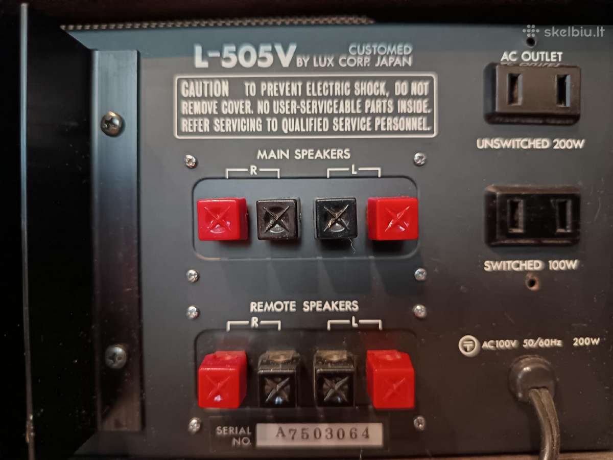 Kolekcinis Luxman L-505v stiprintuvas - nuotraukos Nr. 21
