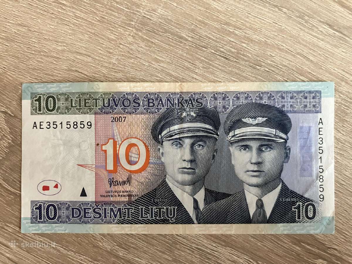 Dešimt litų banknotas