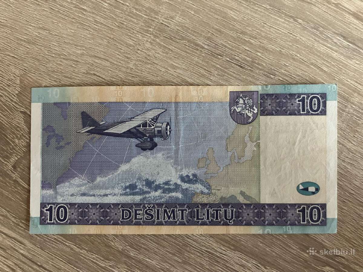 Dešimt litų banknotas - nuotraukos Nr. 2