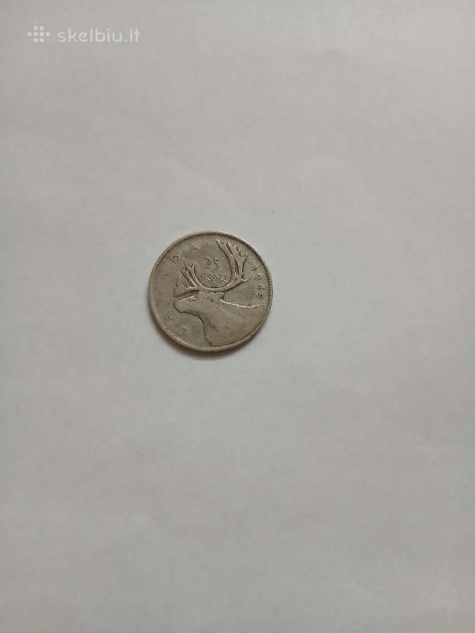 Canada 1940 25 Centai Sidabras