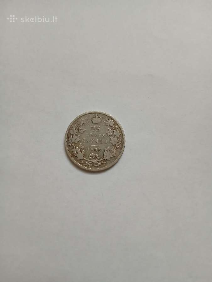 Canada 1905 25 Centai Sidabras
