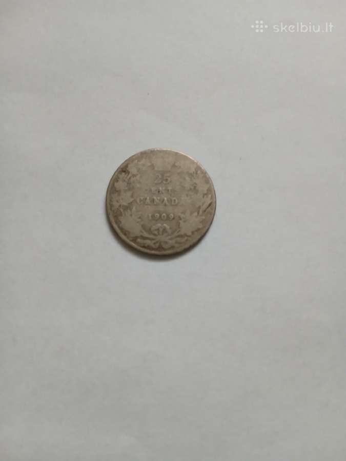 Canada 1909 25 Centai Sidabras