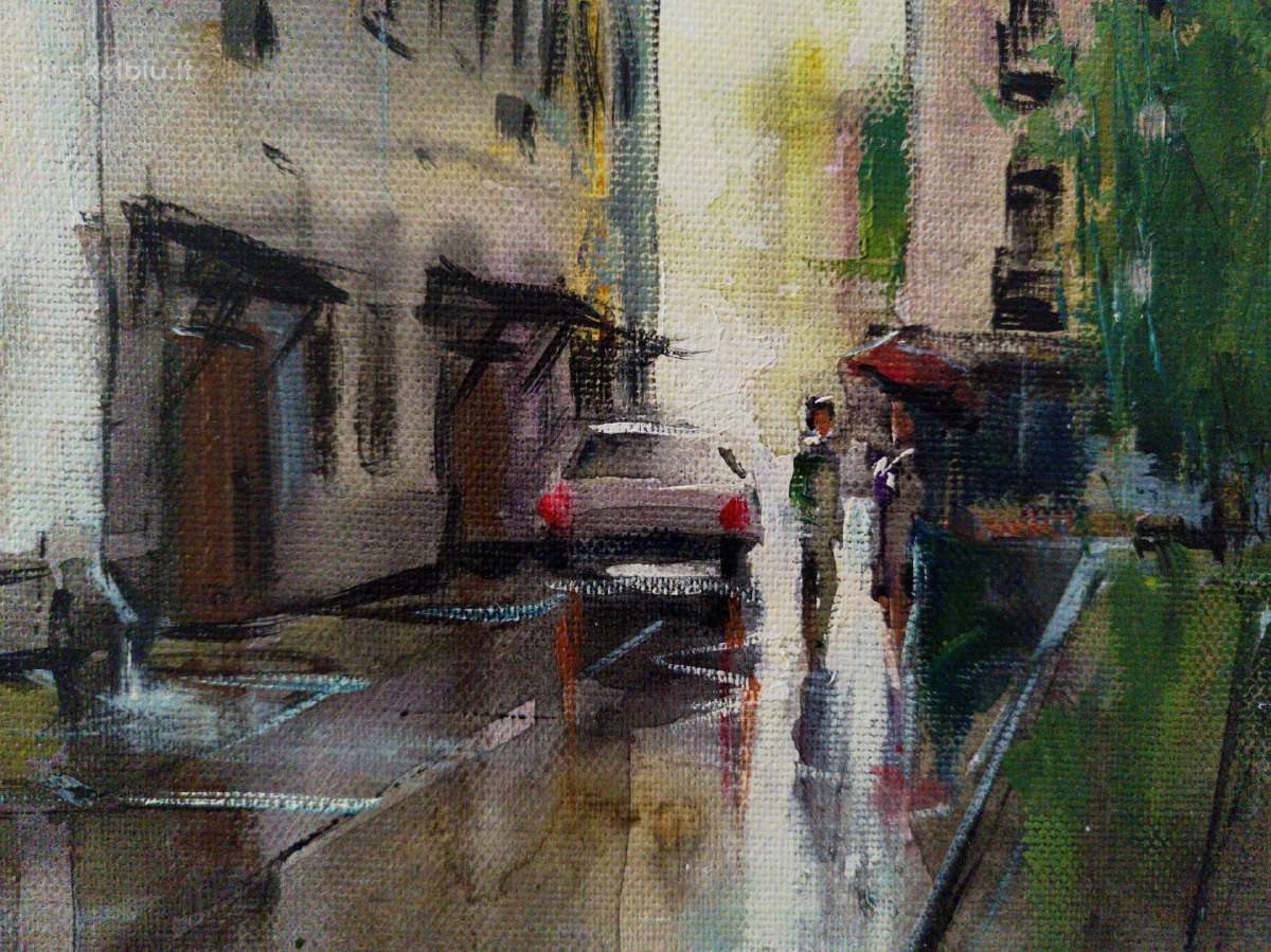 Autorinis paveikslas, įrėmintas, aliejus 46x39 cm - nuotraukos Nr. 2