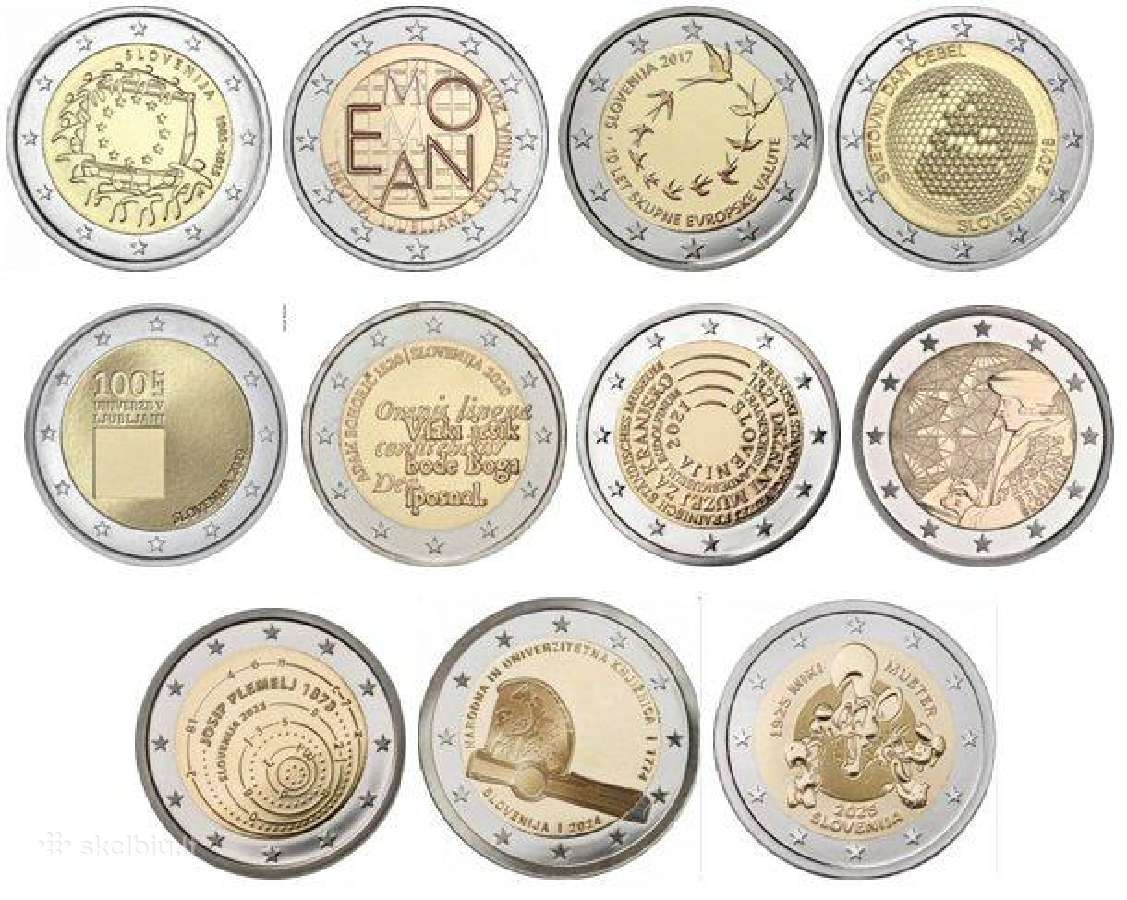 Slovėnijos proginės 2€ monetos (Unc) Atnaujintas