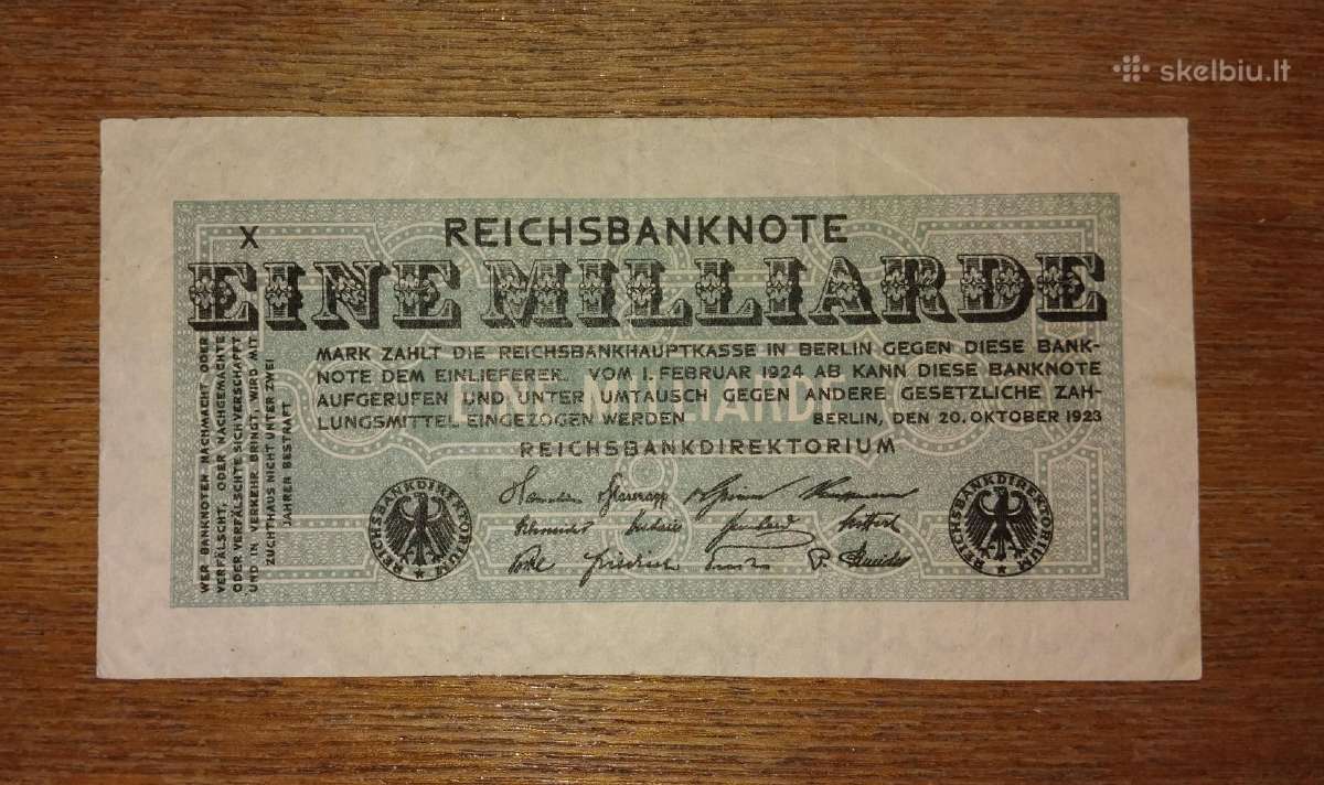 Vokietijos 1 mlrd markių banknotas