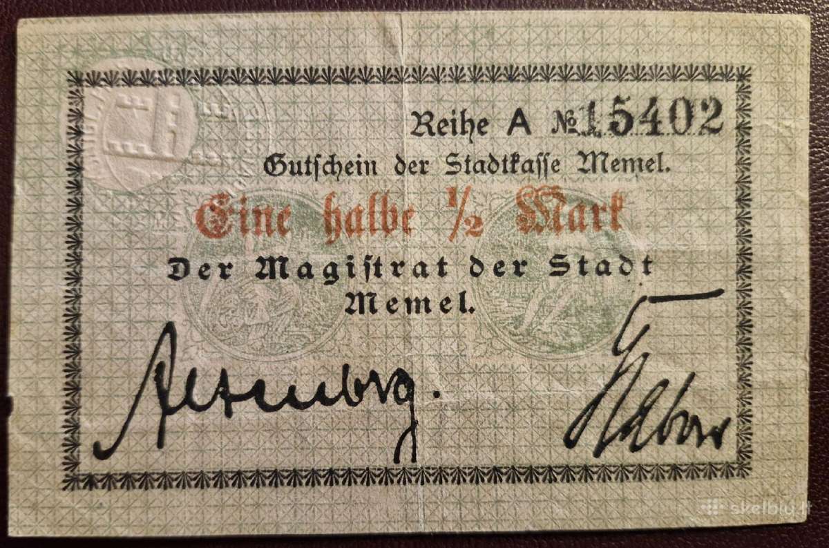 I-a Laida 1/2 Mark 1917 m. Klaipėda/memelis