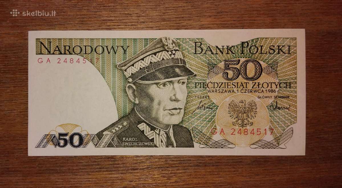 Lenkijos 50 zlotų banknotas