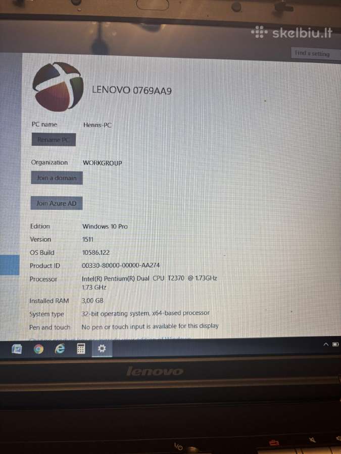 Parduodami nešiojami kompiuteriai Lenovo 0769, Hp - nuotraukos Nr. 19