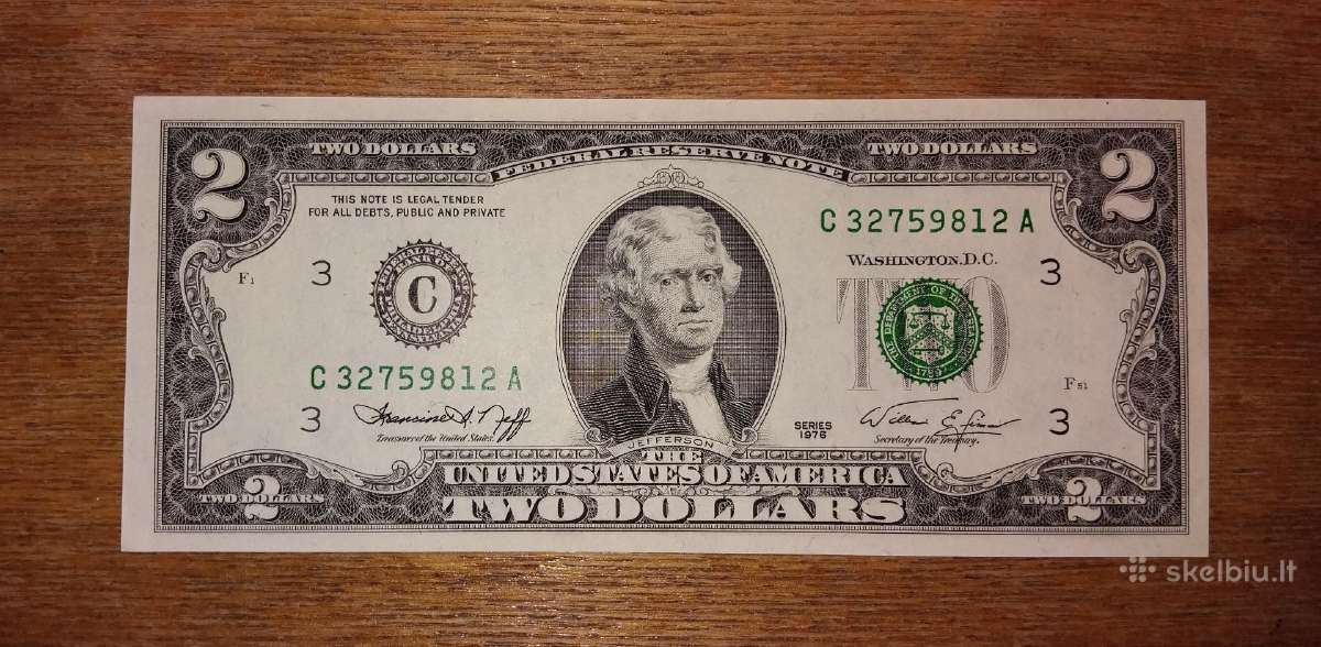 JAV 2 $ banknotas