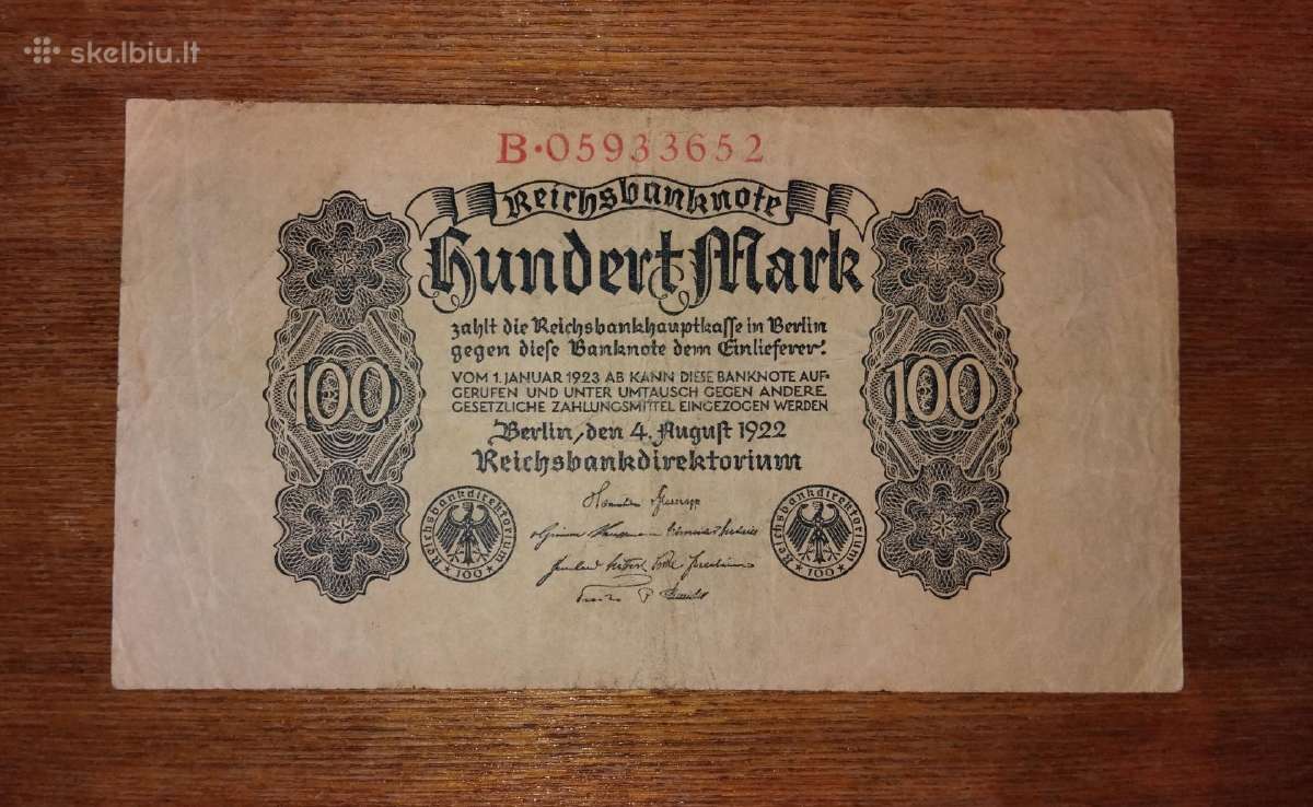 Vokietijos 100 markių banknotas