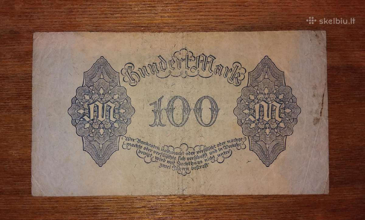 Vokietijos 100 markių banknotas - nuotraukos Nr. 2