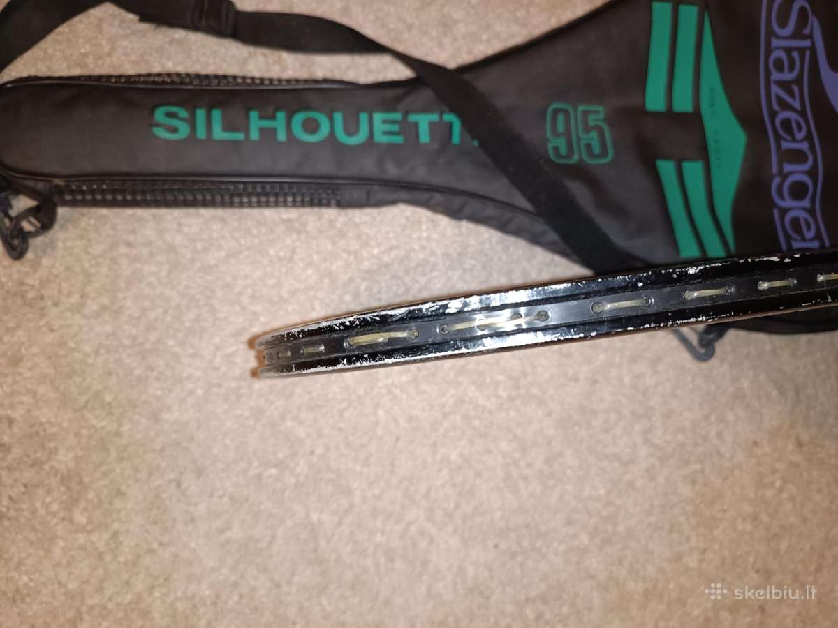 Slazenger Silhouette 95 vintažinė raketė dėkle - nuotraukos Nr. 15