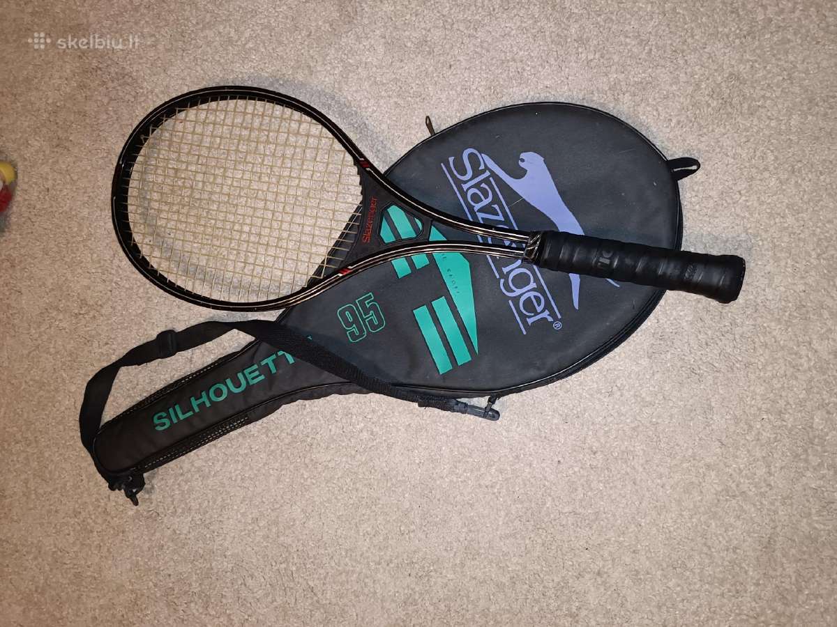 Slazenger Silhouette 95 vintažinė raketė dėkle - nuotraukos Nr. 16