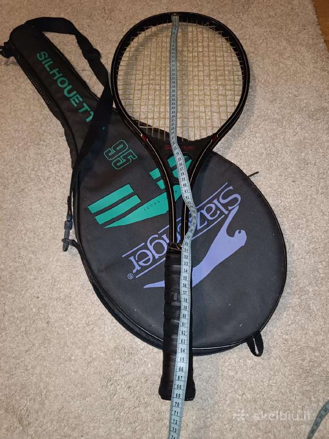 Slazenger Silhouette 95 vintažinė raketė dėkle - nuotraukos Nr. 20
