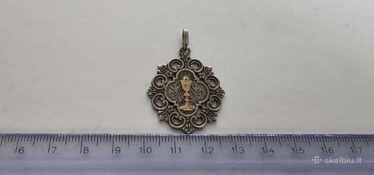 1897 Sidabrinis pakabukas Gralis auksuotas
