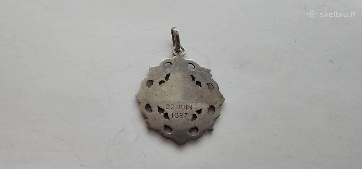 1897 Sidabrinis pakabukas Gralis auksuotas - nuotraukos Nr. 2