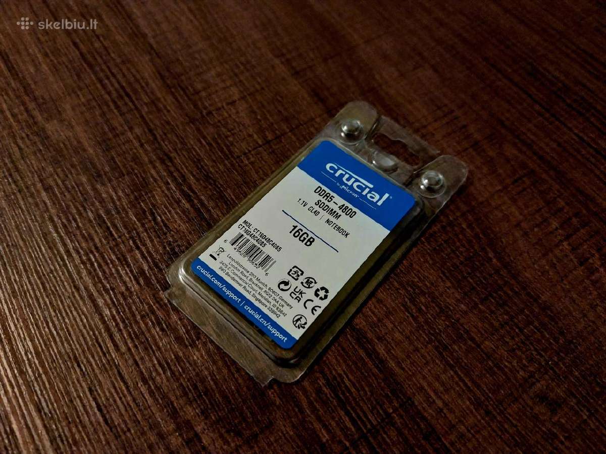 Crucial 16gb Ddr5-4800 Sodimm (Ct16g48c40s5)