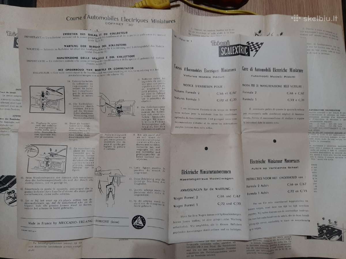 Stendinių modelių trasos rinkinys Scalextric, 1960 - nuotraukos Nr. 7