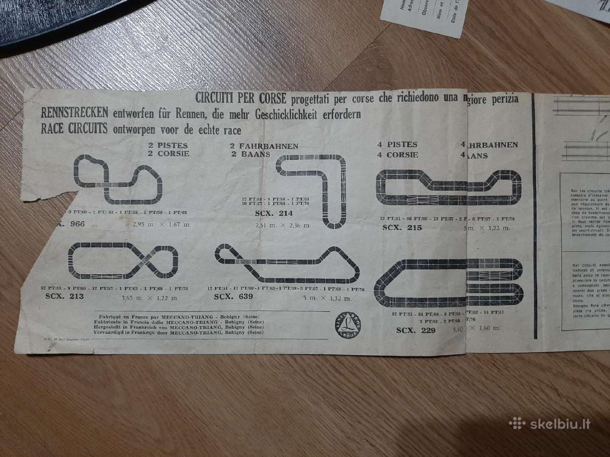 Stendinių modelių trasos rinkinys Scalextric, 1960 - nuotraukos Nr. 10