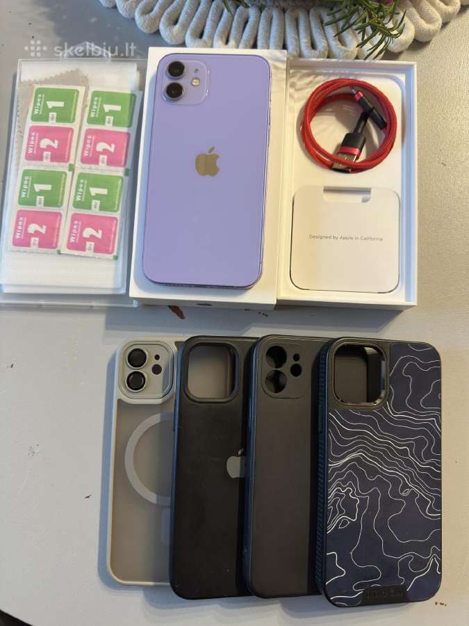 Labai geros bukles iPhone 12 purple 64gb.