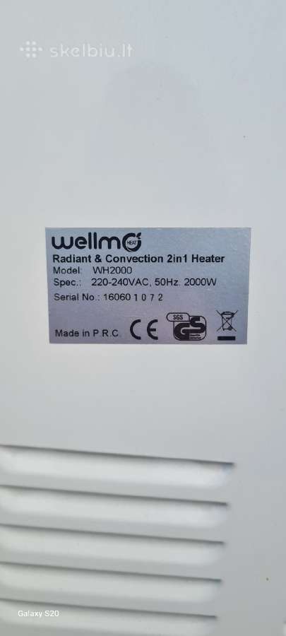 Šildytuvas „Wellmo Wh2000 (2 In 1)“ - nuotraukos Nr. 5