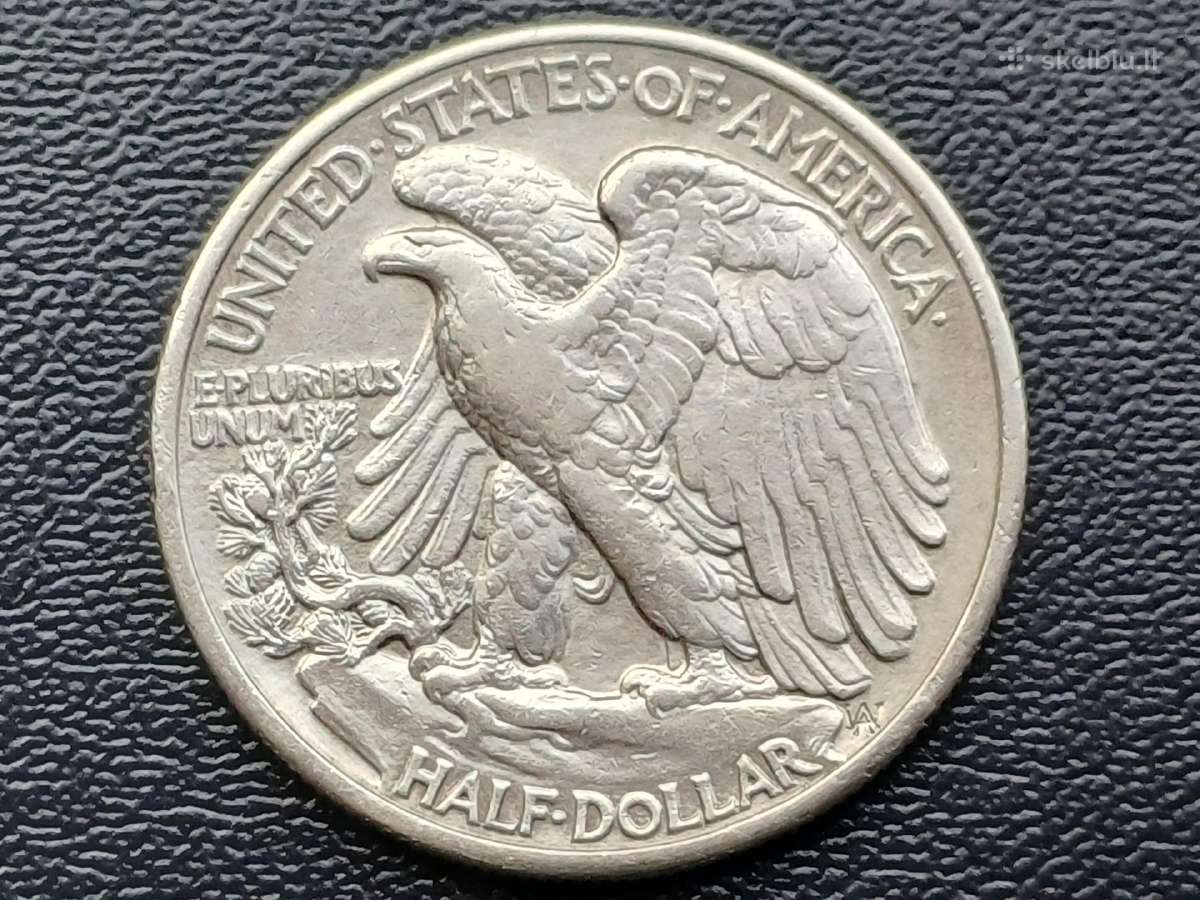 Puse dolerio 1941m. JAV sidabras 900