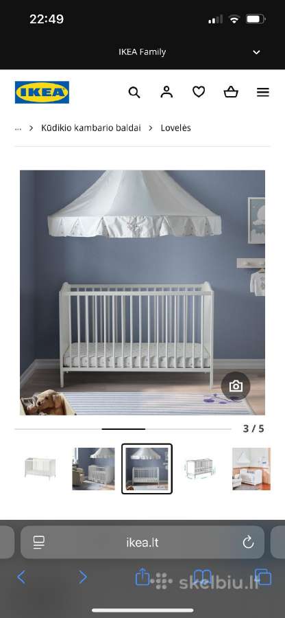 Vaikiška lovelė Ikea - nuotraukos Nr. 2