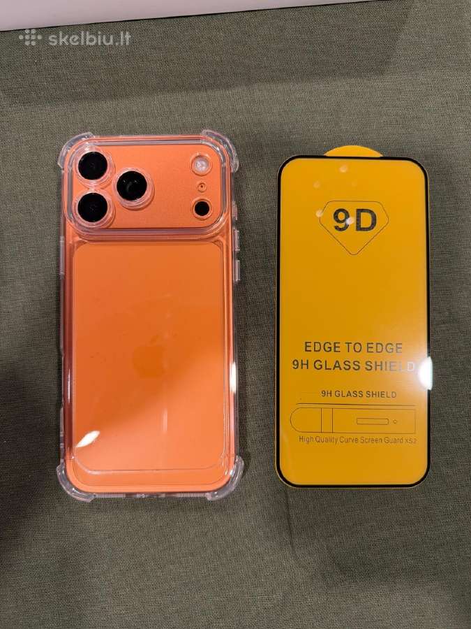 Apsauiginis 9d stiklas+deklas i phone 17 pro max