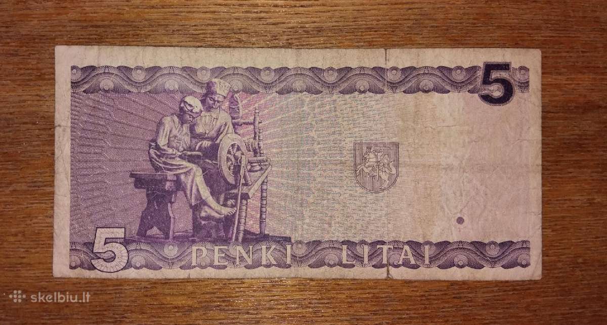 Lietuvos 5 litu banknotas - nuotraukos Nr. 2