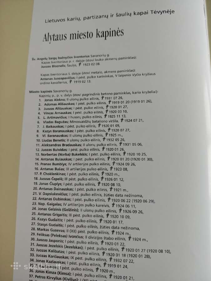 Karių, partizanų ir šaulių kapų atlasas. 1919-1940 - nuotraukos Nr. 2