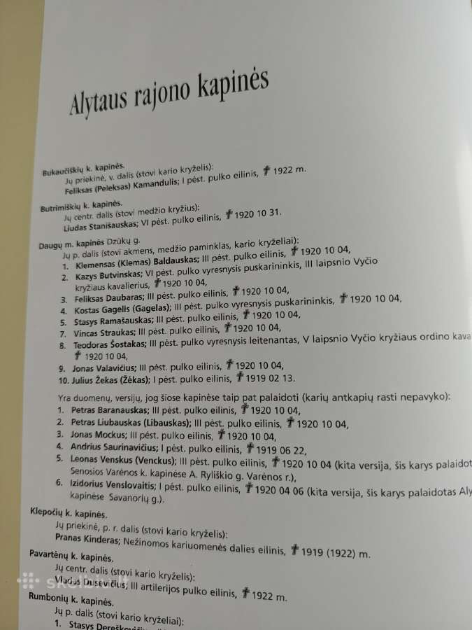Karių, partizanų ir šaulių kapų atlasas. 1919-1940 - nuotraukos Nr. 4
