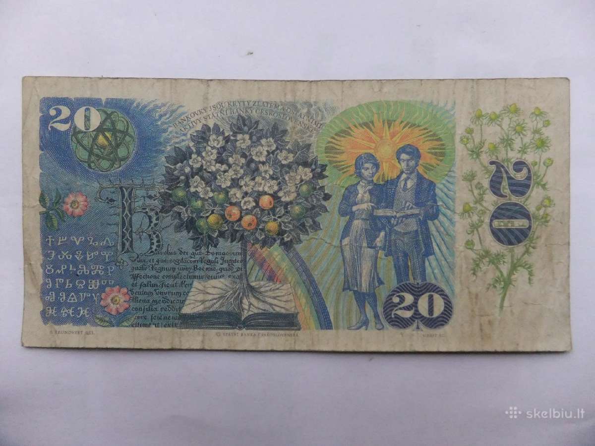 Čekoslovakijos banknotai1961-88m. - nuotraukos Nr. 2