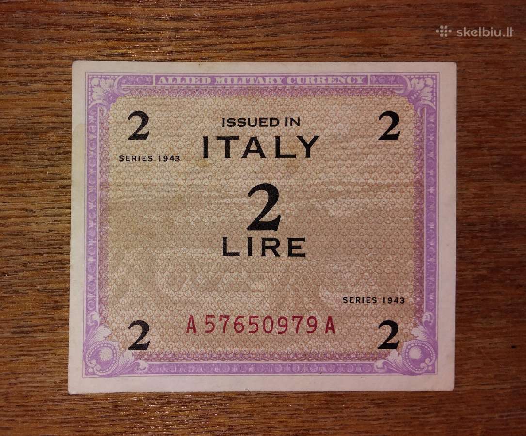 Italijos 2 lirų banknotas