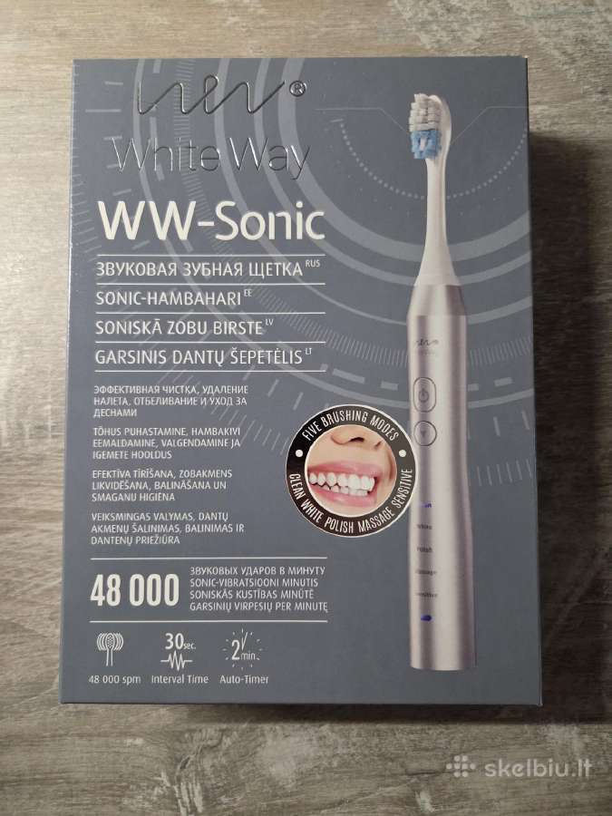 Ww-sonic elektrinis garsinis dantų šepetėlis