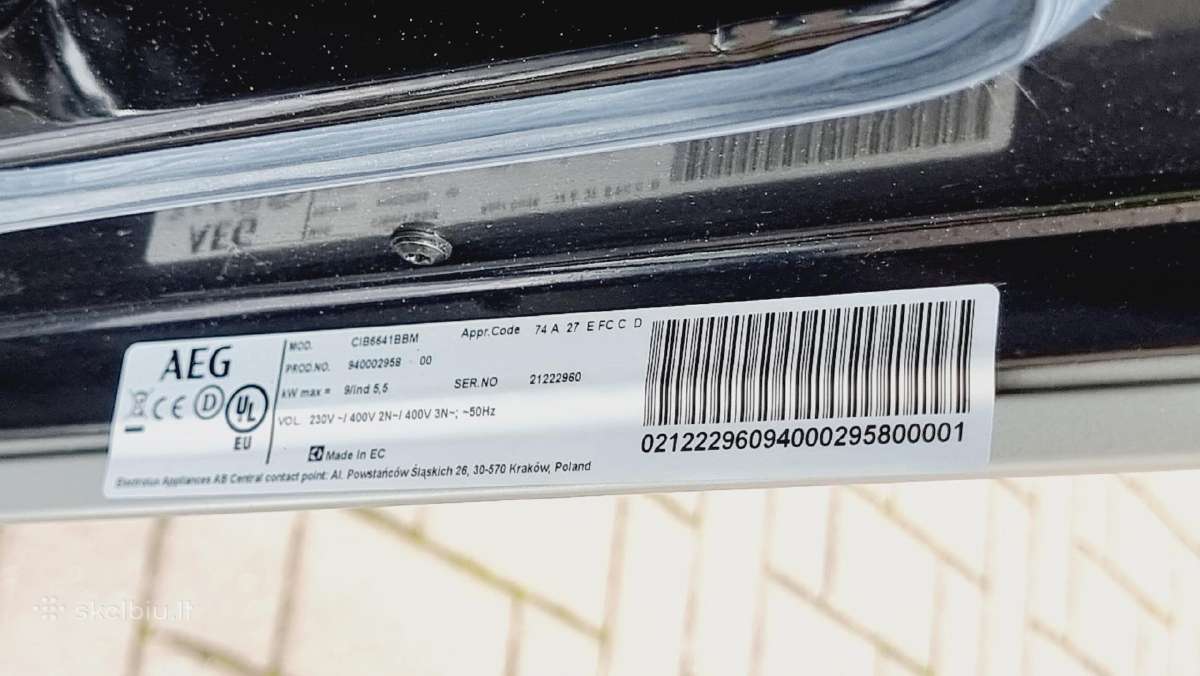 Nauja indukcinė Aeg Cib6641bbm+ garantija - nuotraukos Nr. 14