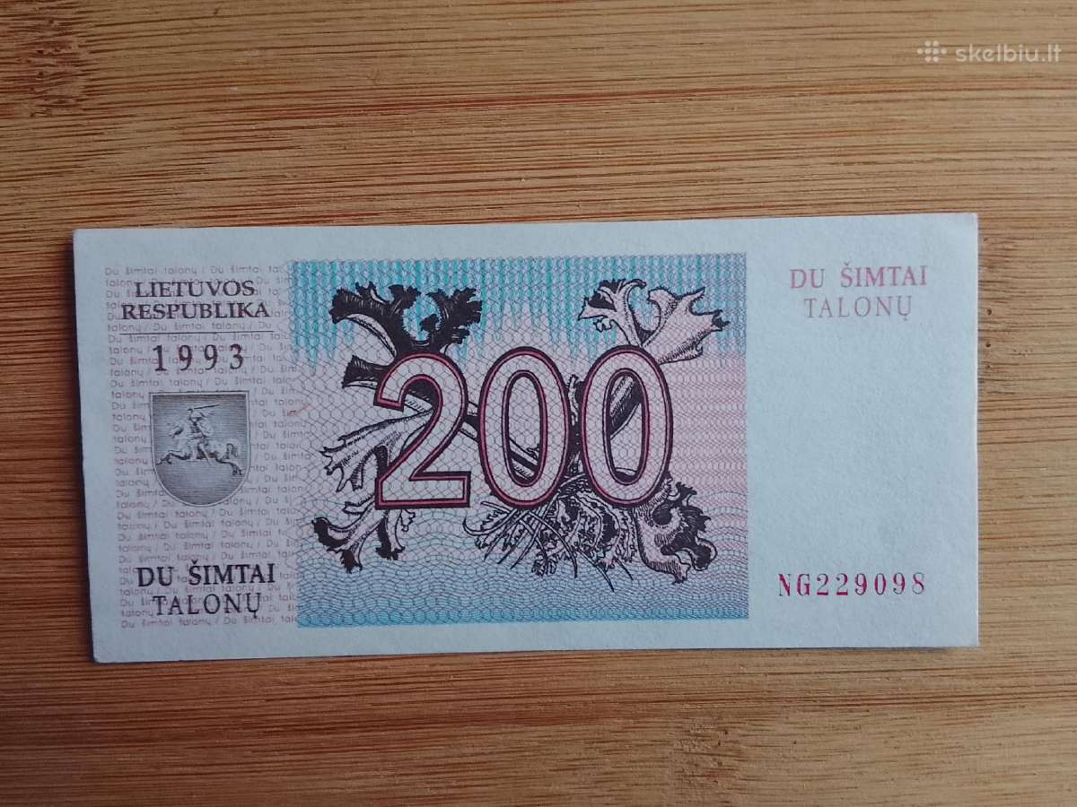 200 talonų 1993 m.unc