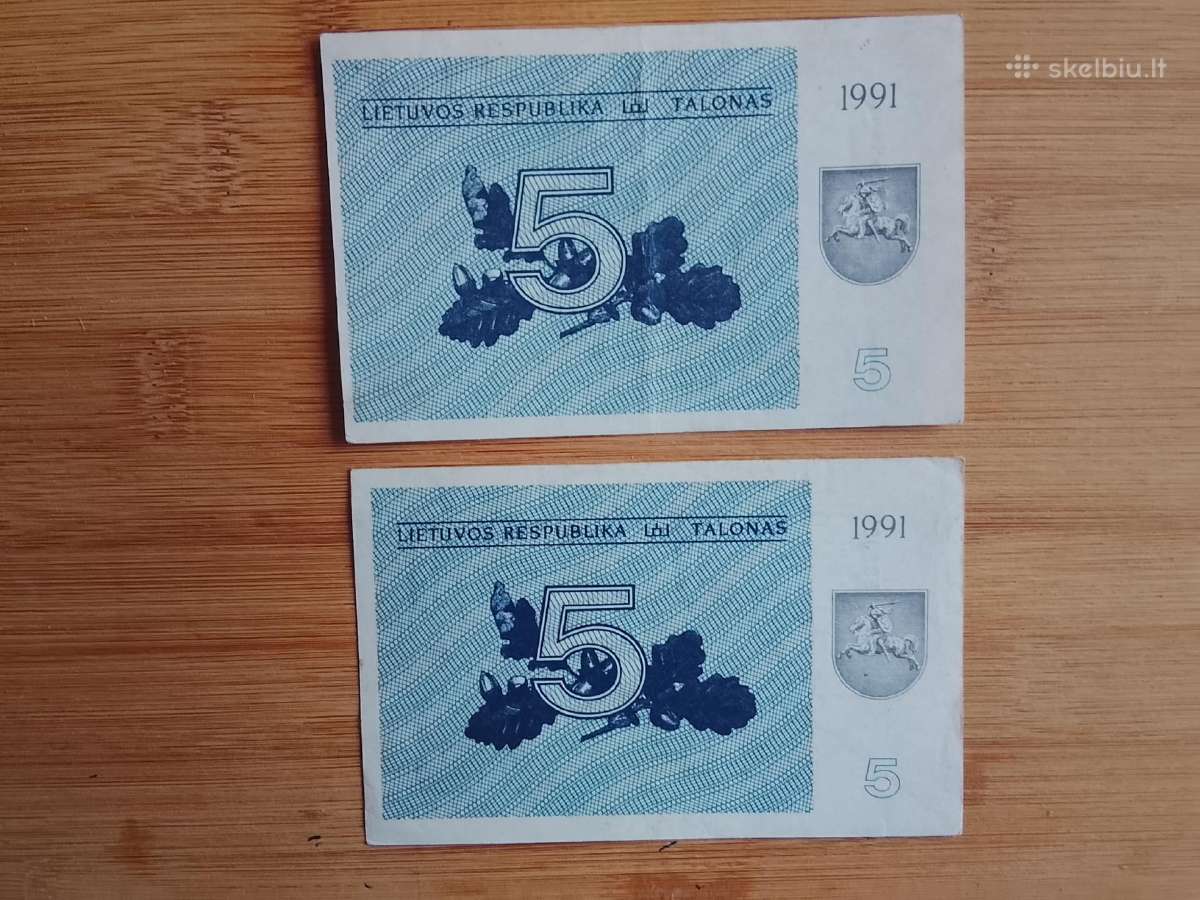 5 talonai 1991m.be uzraso