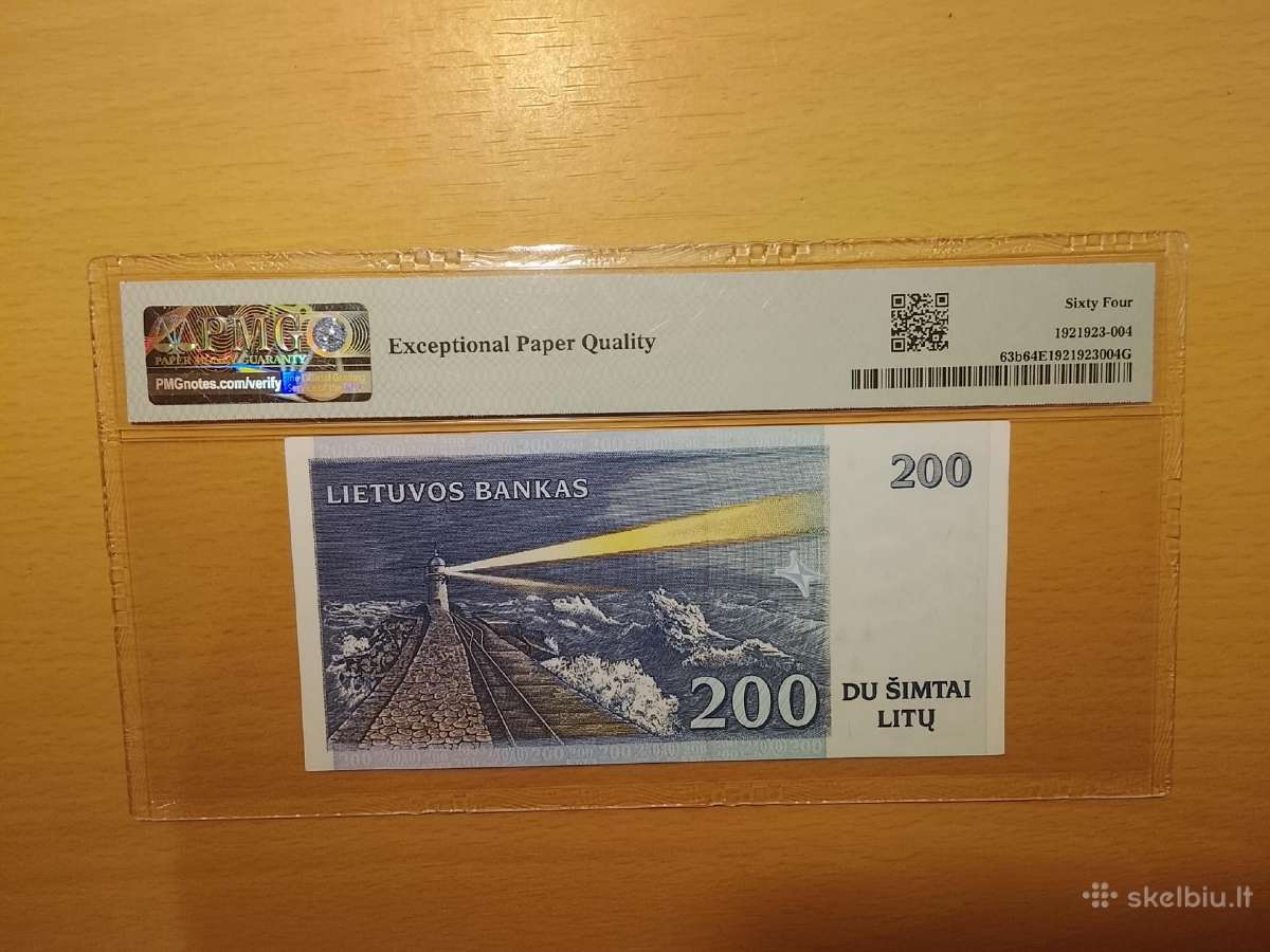 200litu 1997m.unc - nuotraukos Nr. 2