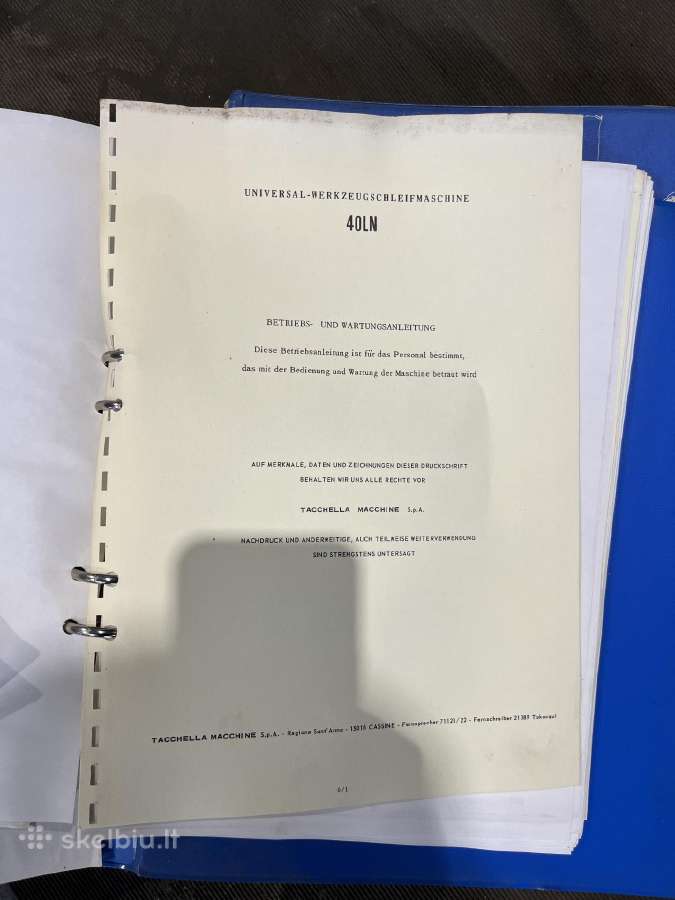 Universalios galandimo staklės Tacchella 40lr - nuotraukos Nr. 25