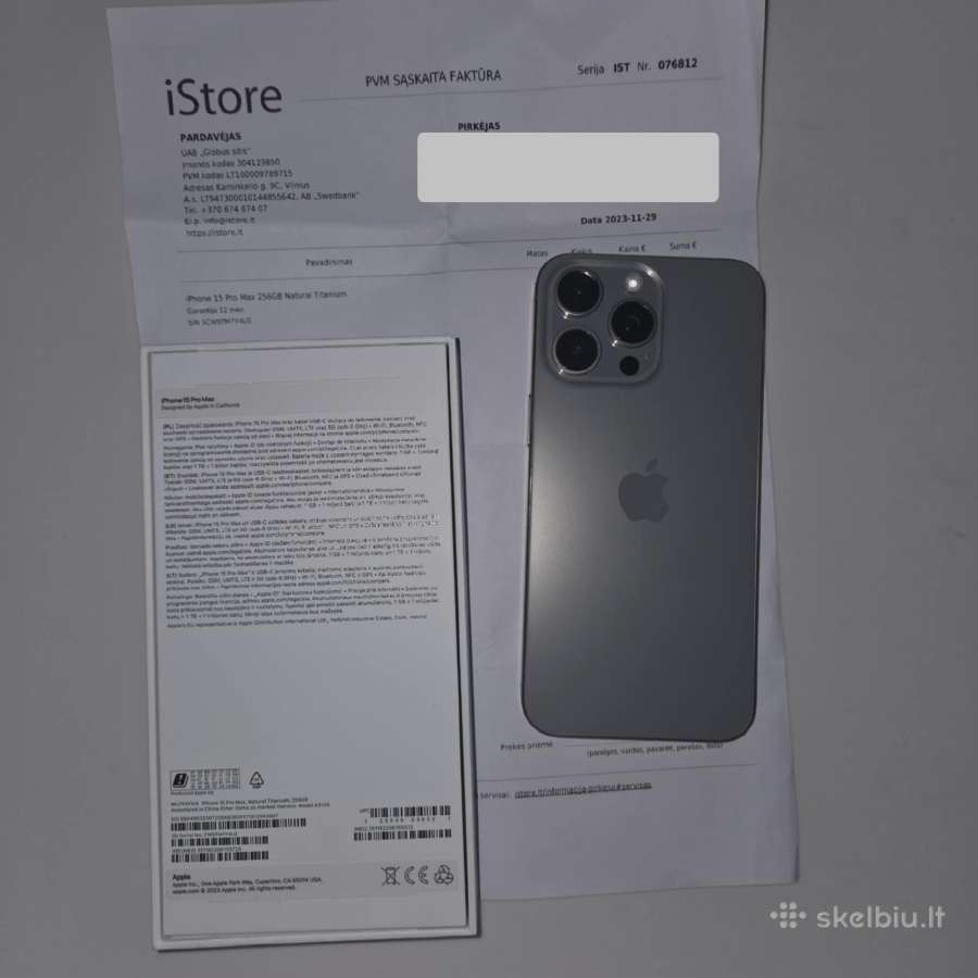 iPhone 15 pro max 256 GB