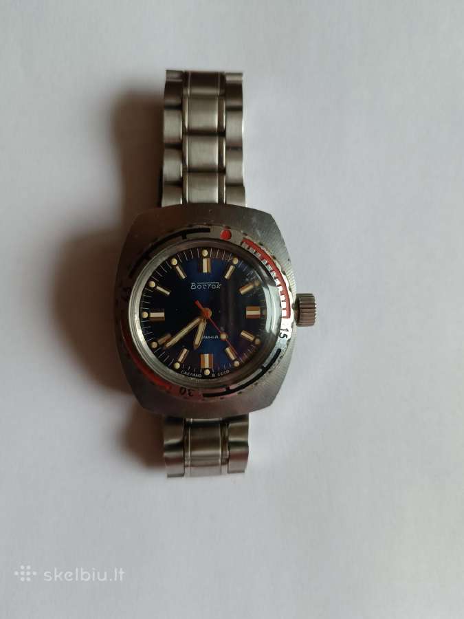 Tarybinis mechaninis laikrodis Vostok - nuotraukos Nr. 2