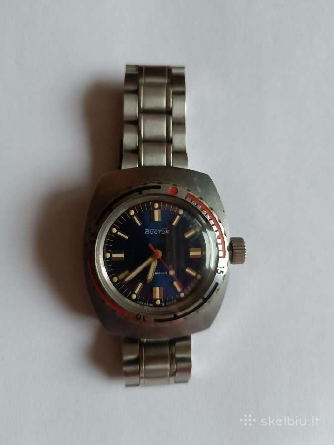 Tarybinis mechaninis laikrodis Vostok - nuotraukos Nr. 4