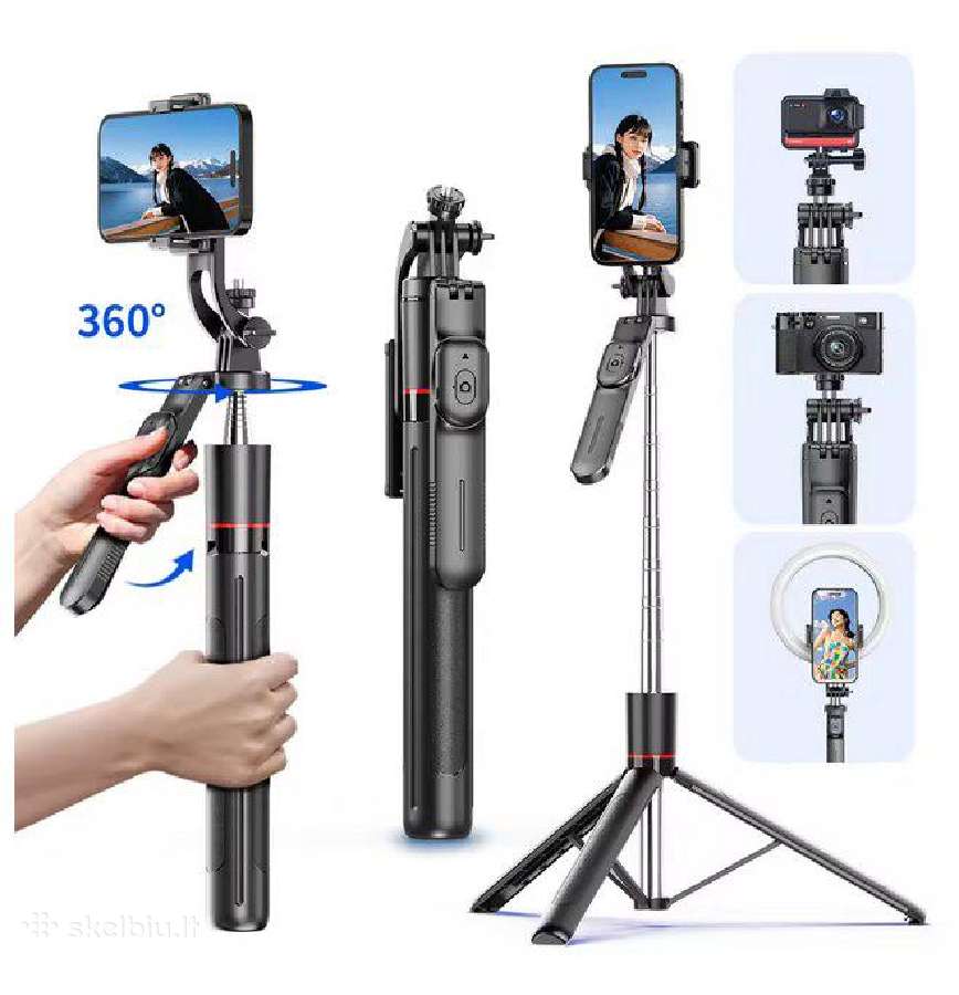 Stovas – asmenukių selfie lazda 171 cm + pultelis