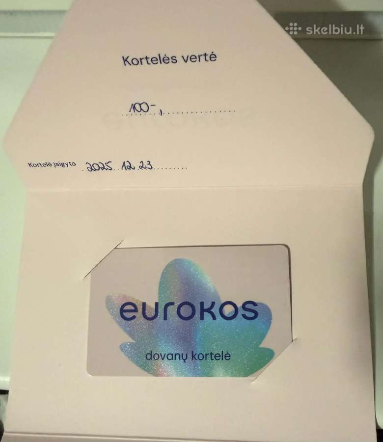 Eurokos dovanų kortelė 100eur vertės