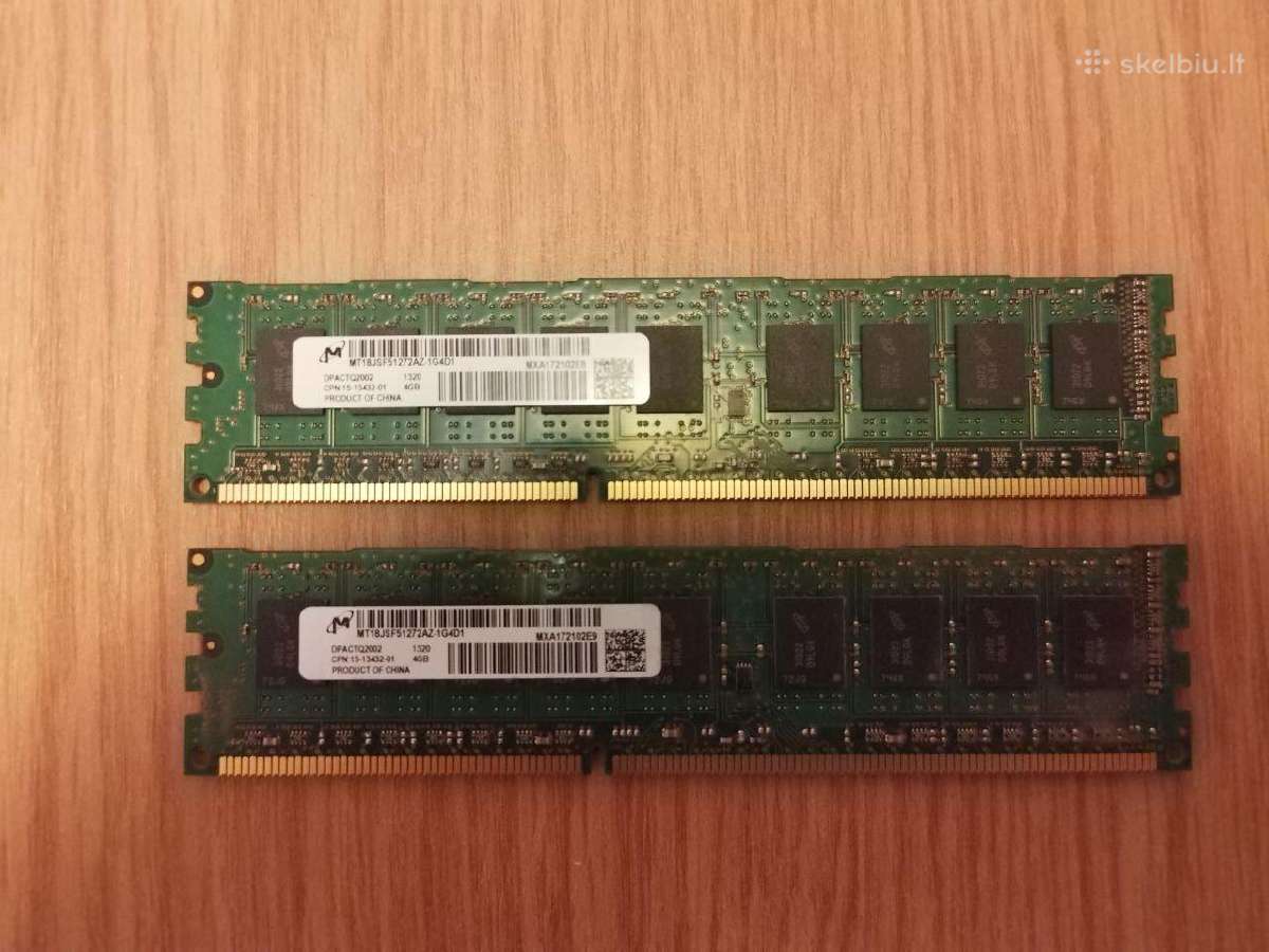 RAM Ddr III Mt18jsf51272az-1g4d1 - nuotraukos Nr. 2