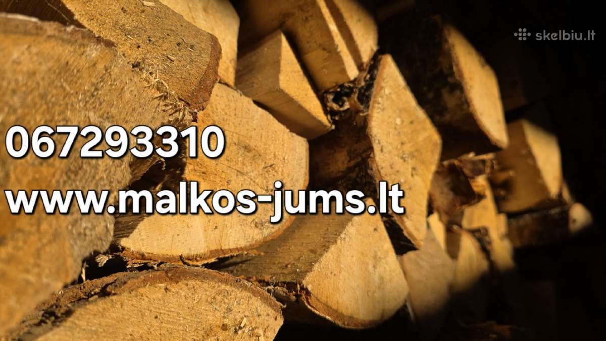 Malkos Vilniuje Sausos malkos kapotos malkos