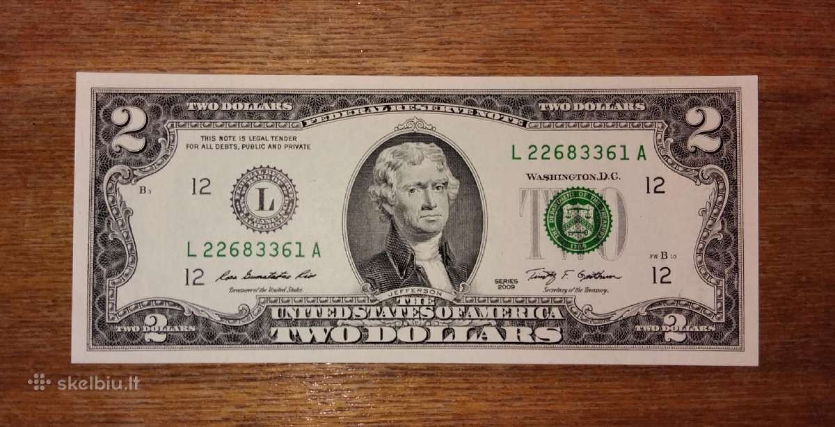 JAV 2 $ banknotas