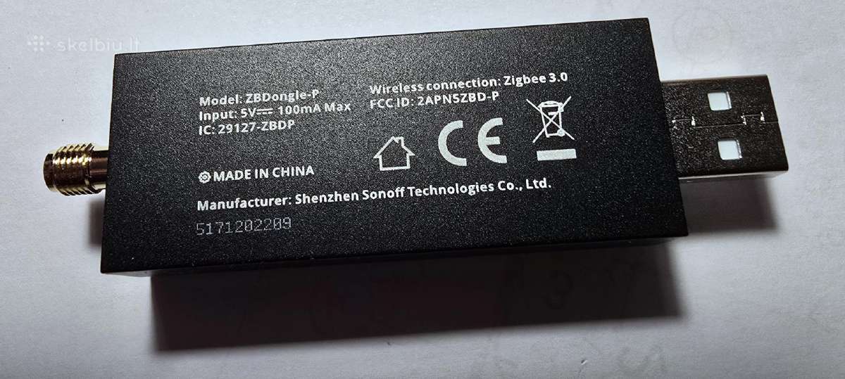 Zigbee maršrutizatorius Sonoff 3.0 Usb Zbdongle-p - nuotraukos Nr. 3